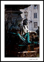 Fountain Detail - Rossio Square Lisbon - Portugal