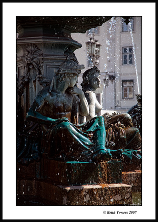 Fountain Detail - Rossio Square Lisbon - Portugal